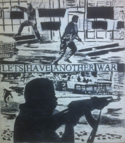  David Reeb Let's Have Another War, Israel, 1996 acrylic on canvas 140x160 cm 