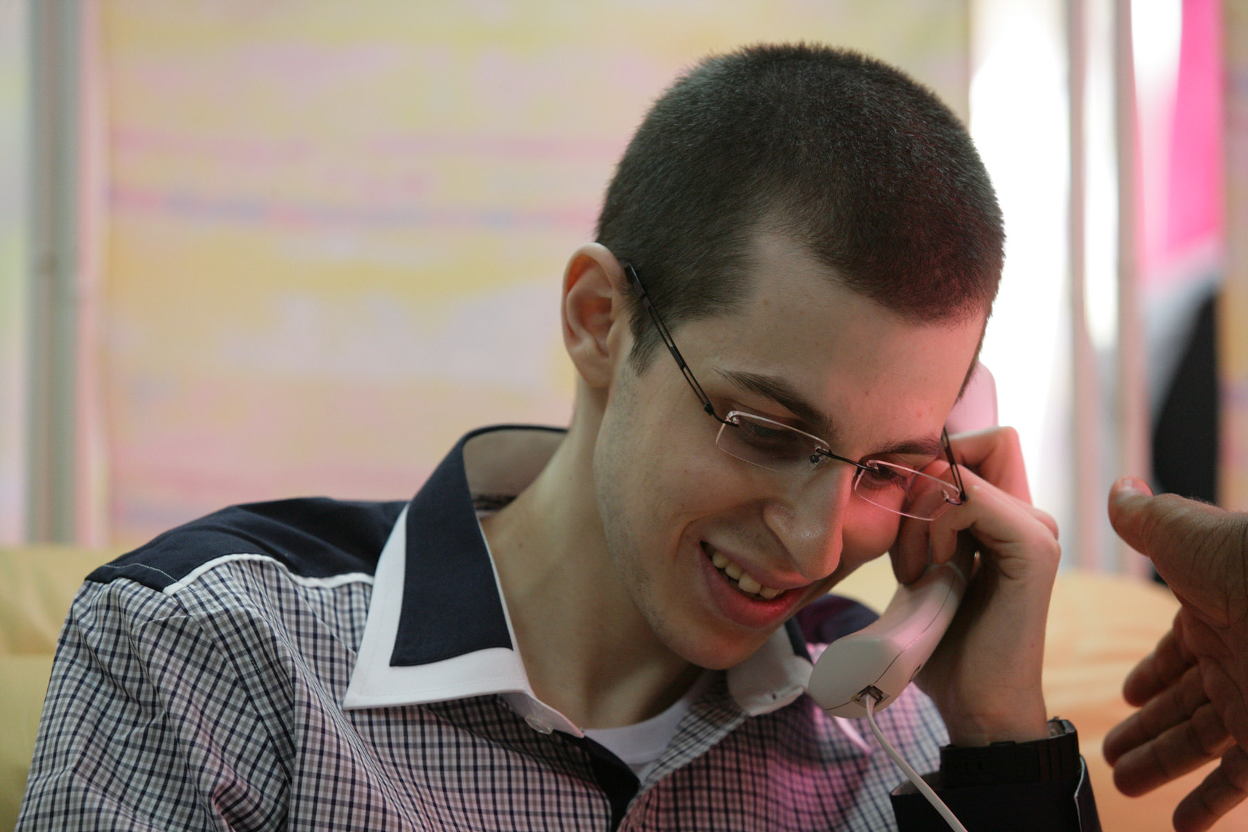 Gilad Shalit immediately after his release last year. 