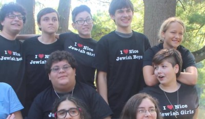 The 2012 Keshet LGBTQ Teen and Ally Shabbaton. Amram is on the top right,