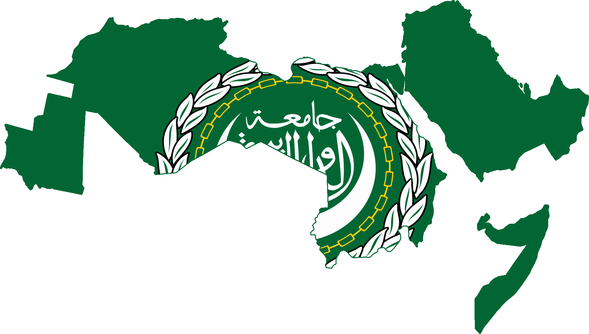 Flag Map Of Arab League 