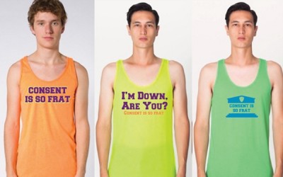 'Consent is So Frat' sells T-shirts like these to promote its mission. (Credit: Facebook) 