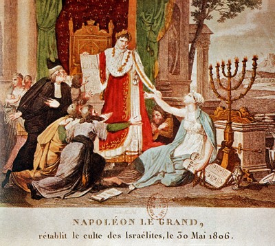 A woodcutting of Napoleon's emancipation of the Jews from 1806. | CC via Wikimedia Commons