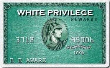 White privilege card | via Womanist Musings