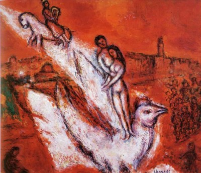 "Song of Songs" by Marc Chagall. Oil on canvas, 1974