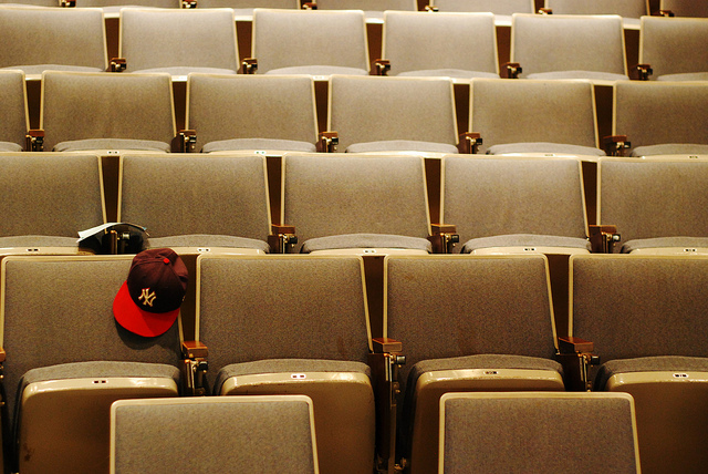 An empty lecture hall at UMBC| By Seth Sawyers [CC BY 2.0], via Creative Commons