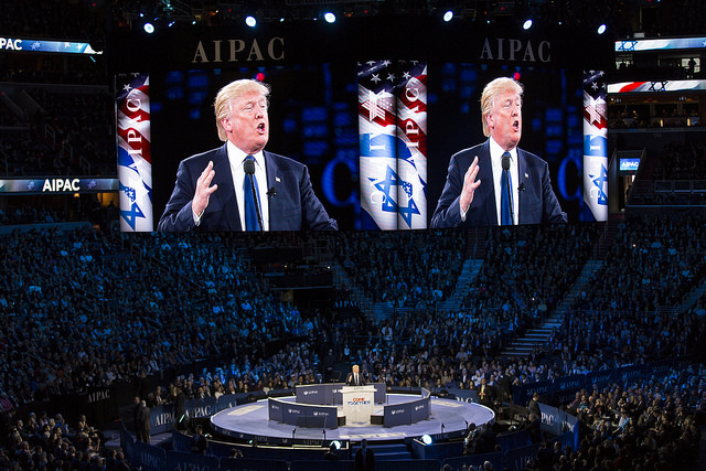 Donald Trump speaks at AIPAC| Laurie Shaull [CC BY 2.0], via Creative Commons