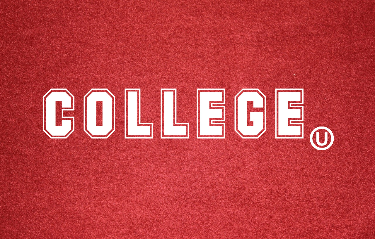 The word "College" on a red background with an OU kosher symbol/heksher to the bottom right