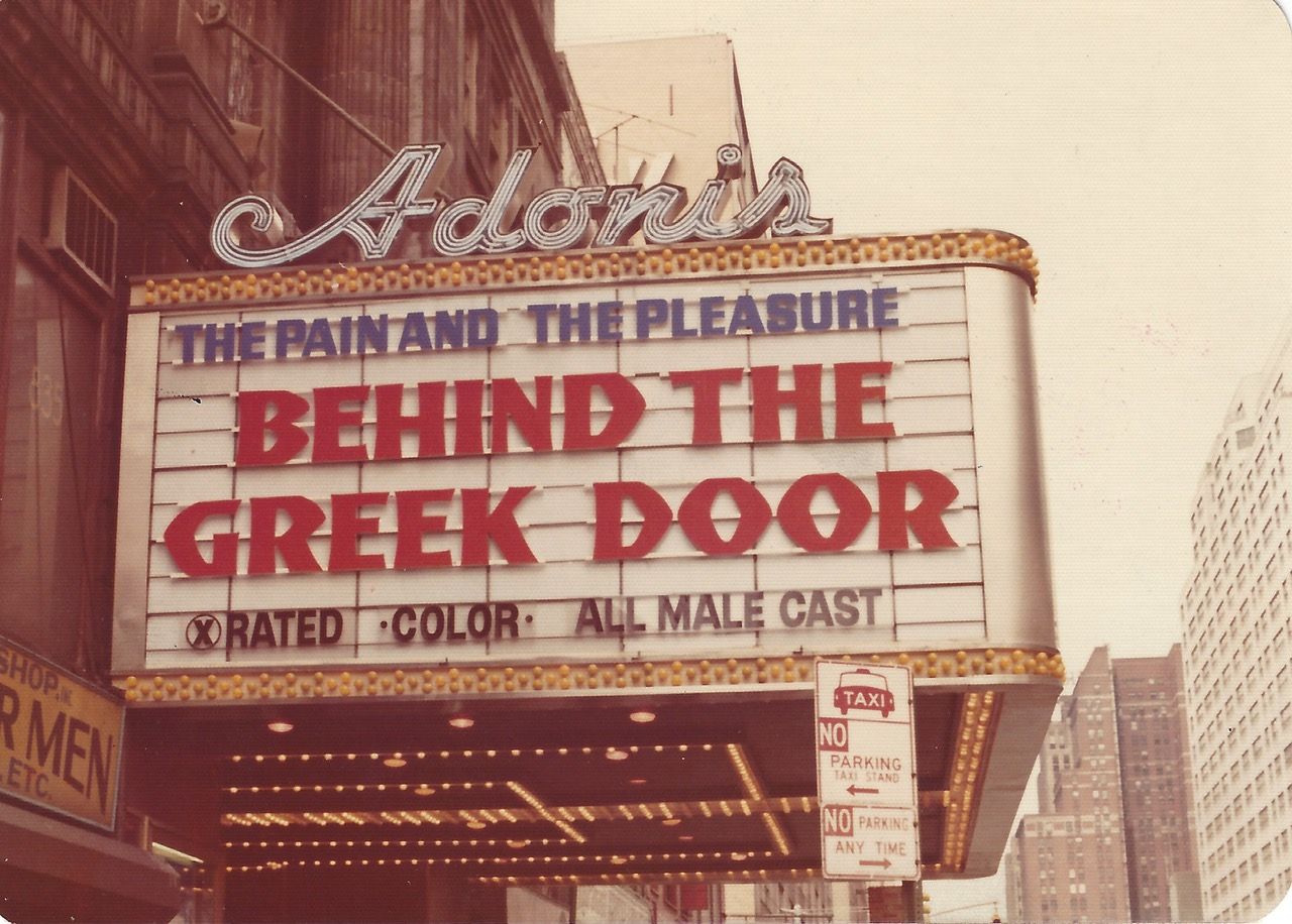 Adonis Theatre marquee. From "Queen of the Deuce," directed by Valerie Kontakos. Courtesy of the Wilson Family. 