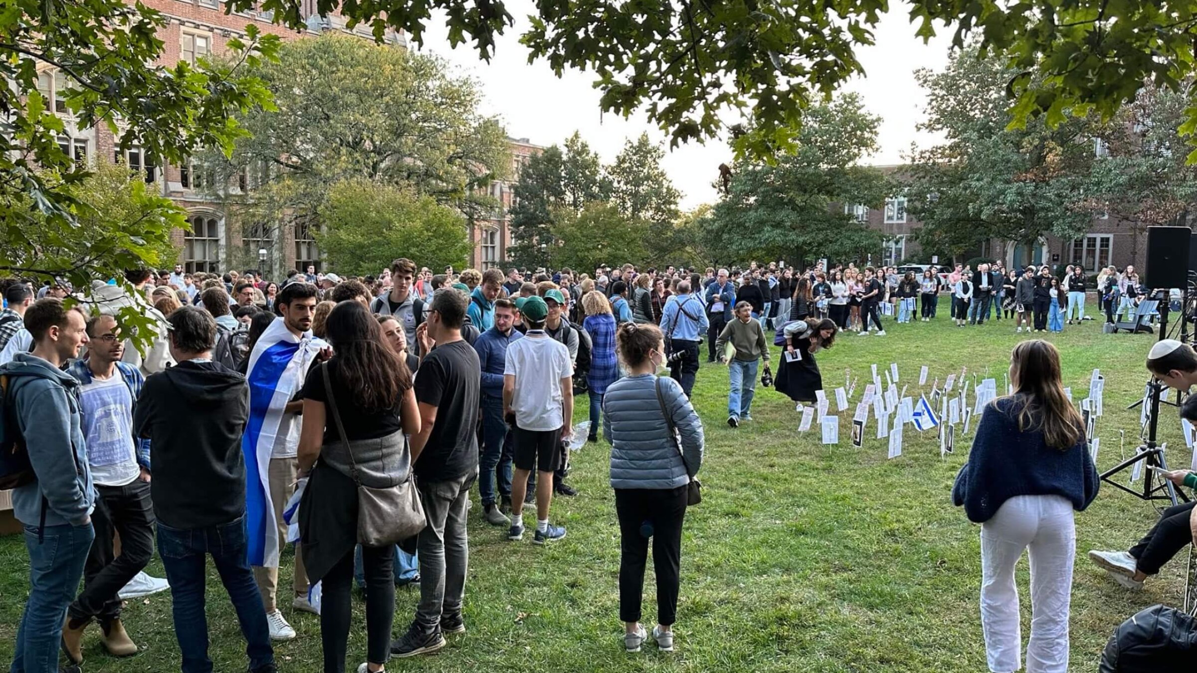 Following the Oct. 7 terrorist attacks, over 400 people attended a vigil at Princeton University. Courtesy of Julie Levey